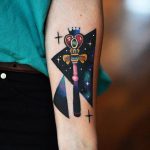 Cosmic scepter tattoo