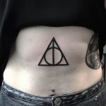 Deathly hallows belly tattoo
