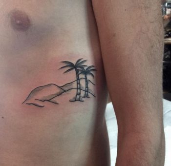 Desert landscape tattoo