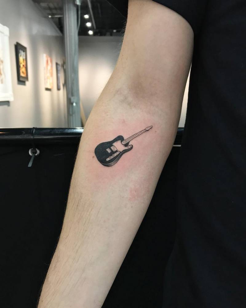 Electric guitar tattoo