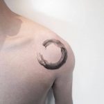 Ensō tattoo on the shoulder
