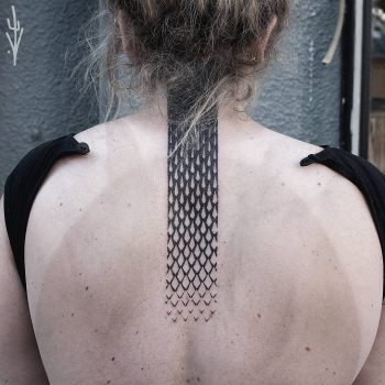 Fallling rhombus pattern tattoo