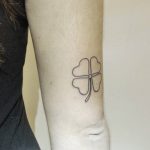 Four leaf clover on the arm