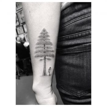 Girl and tree tattoo
