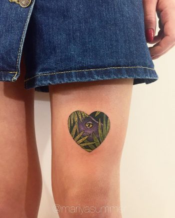 Heart shaped animal eye