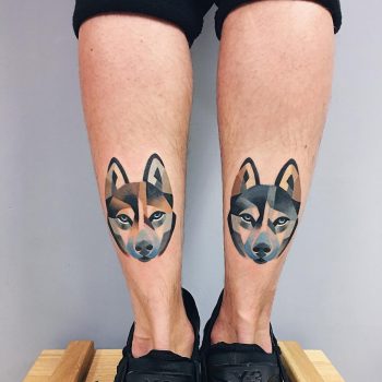 Husky head tattoos
