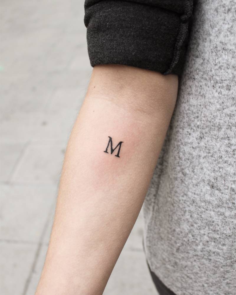 Letter m tattoo