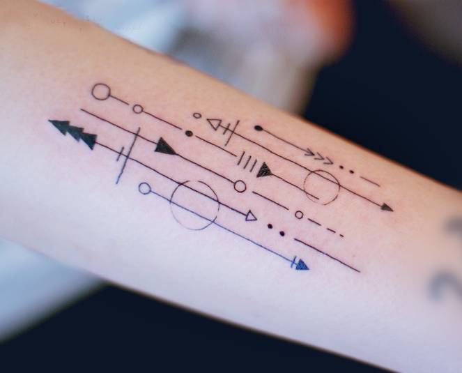 Multiple arrows tattoo