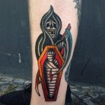 Mummy and grim reaper tattoo