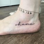 Ohana tattoo on the foot
