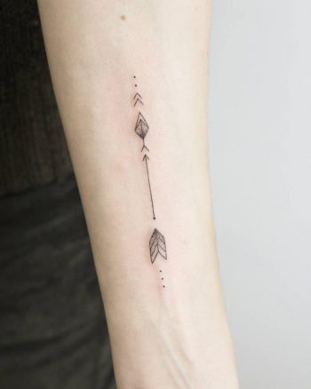 Small arrow tattoo