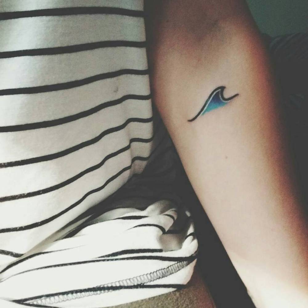 Simple Wave Tattoo by Kirk Budden