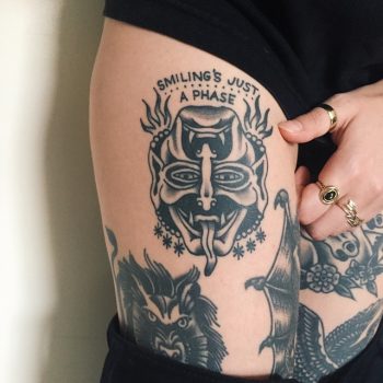 Smiling is just a phase tattoo