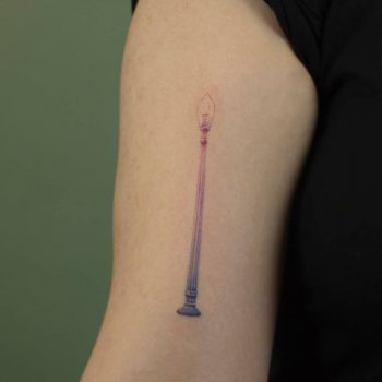 Street lantern tattoo