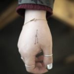 Tiny taurus constellation tattoo on the hand