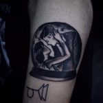 Traditional lovers tattoo