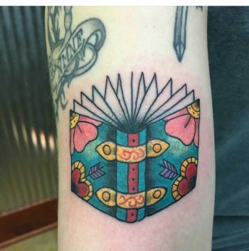 Traditional style diary tattoo