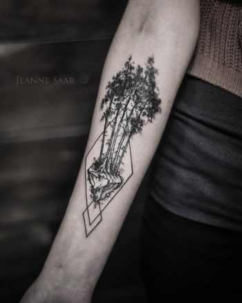 Trees and soil tattoo