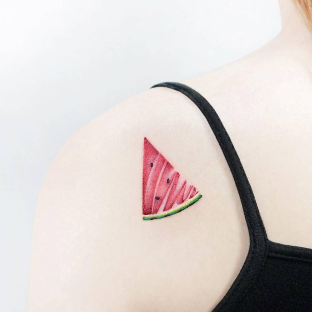 Watermellon slice tattoo