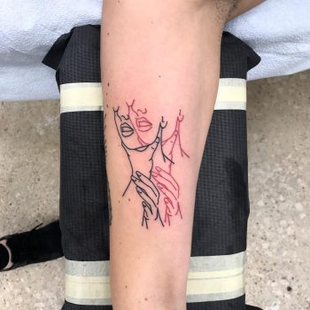 3d effect face tattoo