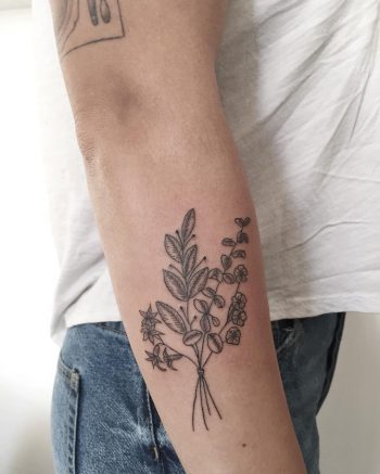 A bunch of herbs tattoo