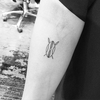 Aboriginal shield tattoo