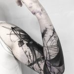 Abstract black sleeve tattoo