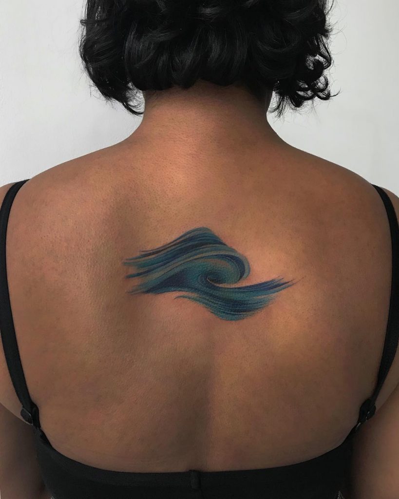 Abstract sea tattoo