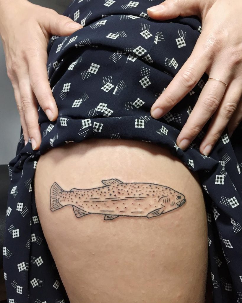 Baby trout tattoo