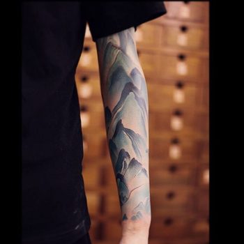 Beautiful mountain like tattoo
