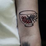 Berries in a cup tattoo