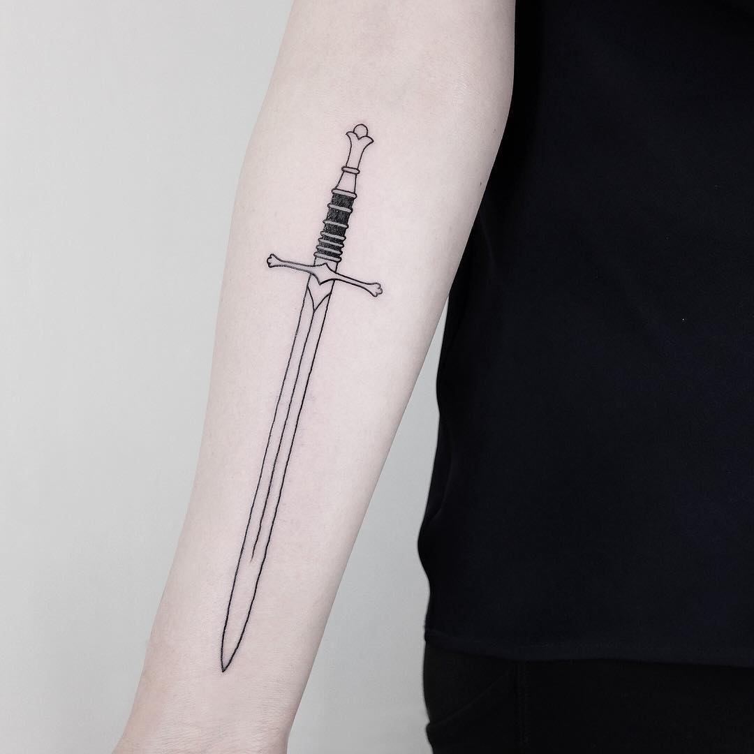 Sword Tattoo Design - Black