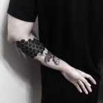 Black honeycomb tattoo