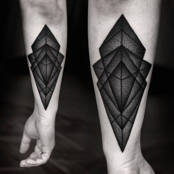 Blackwork rhombus tattoo