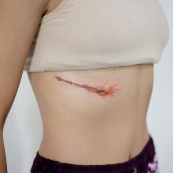 Burning sword tattoo