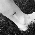 Cat whiskers tattoo on the ankle