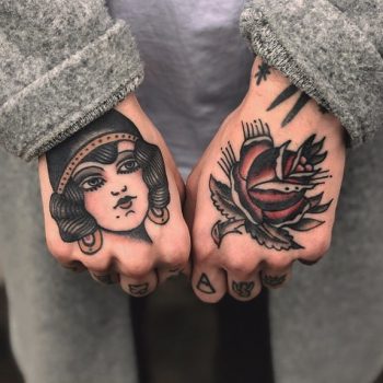 Classy lady and rose tattoos