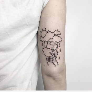 Cloudy babe tattoo