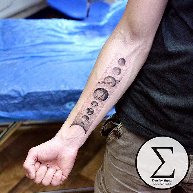 Cool solar system tattoo