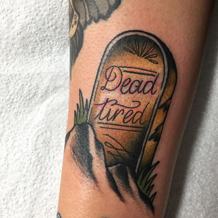 Dead tired tattoo