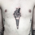 Delicious ice cream cone tattoo