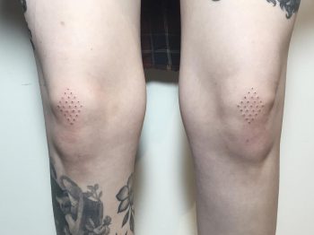 Dotted rhombus tattoos