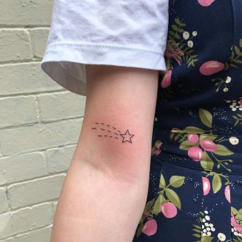 Falling star tattoo