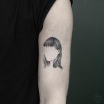 Girl with no face tattoo
