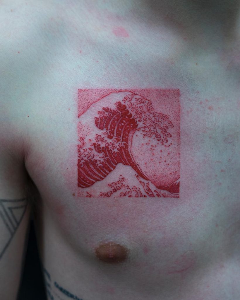 Great wave tattoo