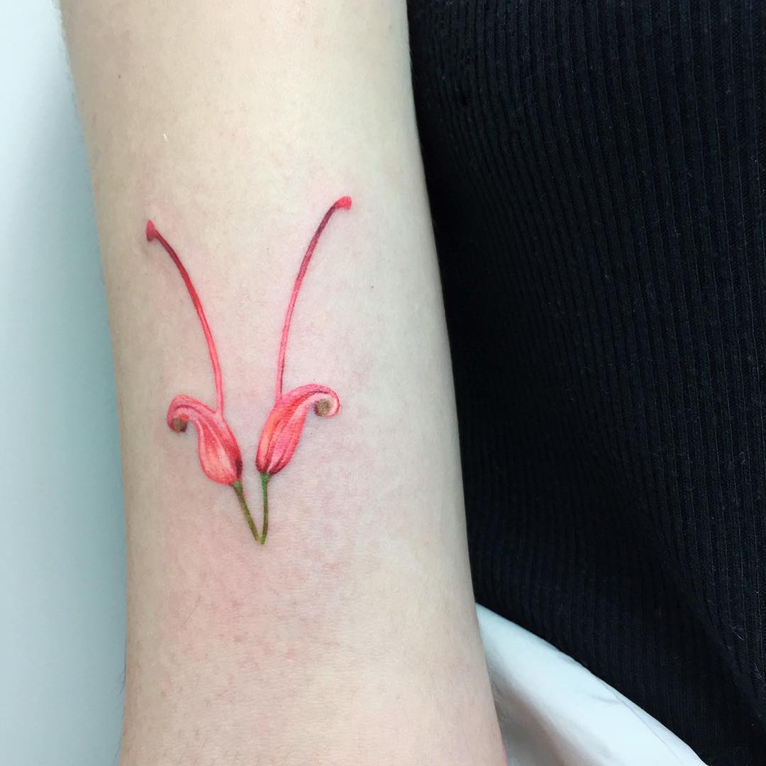 Grevillea flower tattoo