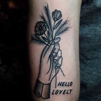 Hello lovely tattoo on the arm