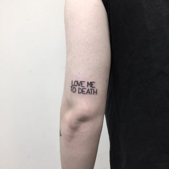 Love me to death tattoo