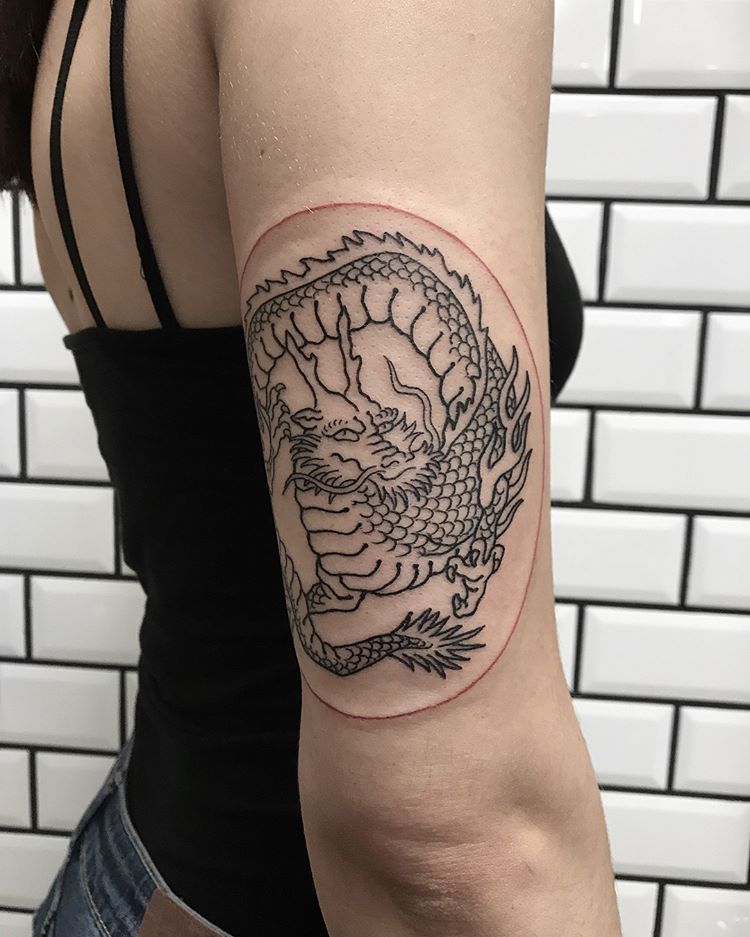 Lovely Dragon Tattoo On The Arm Tattoogrid Net