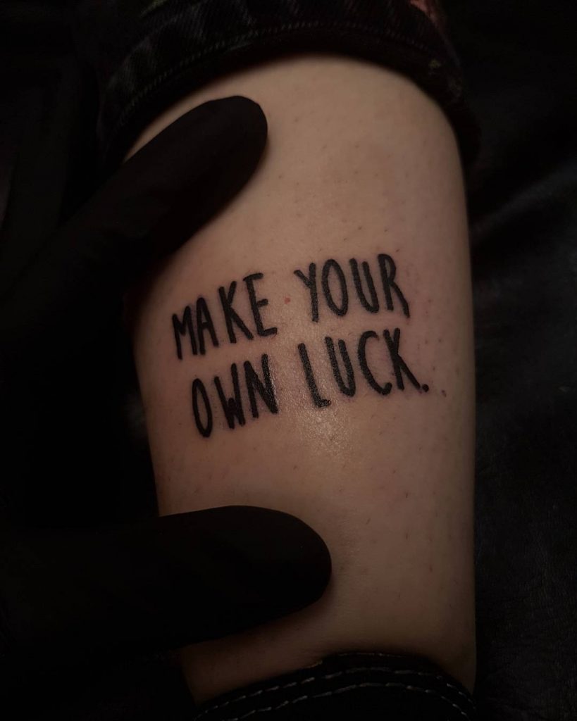 Make your own luck tattoo